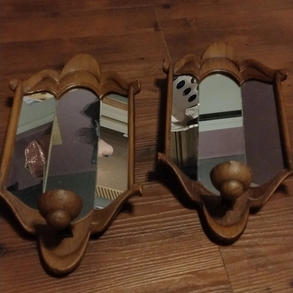 Hanging Glass Mirrors that hold candles